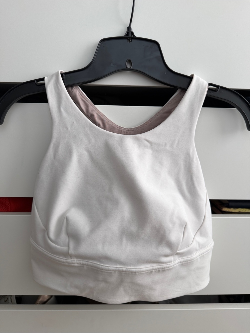 lululemon athletica White Reversible Sports Bra with Mauve Lining